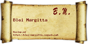 Blei Margitta névjegykártya